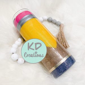 Glitter Custom Pencil tumbler, Personalized Pencil tumbler, Teacher tumbler, Custom teacher tumbler, Teacher gift, Teacher Appreciation gift