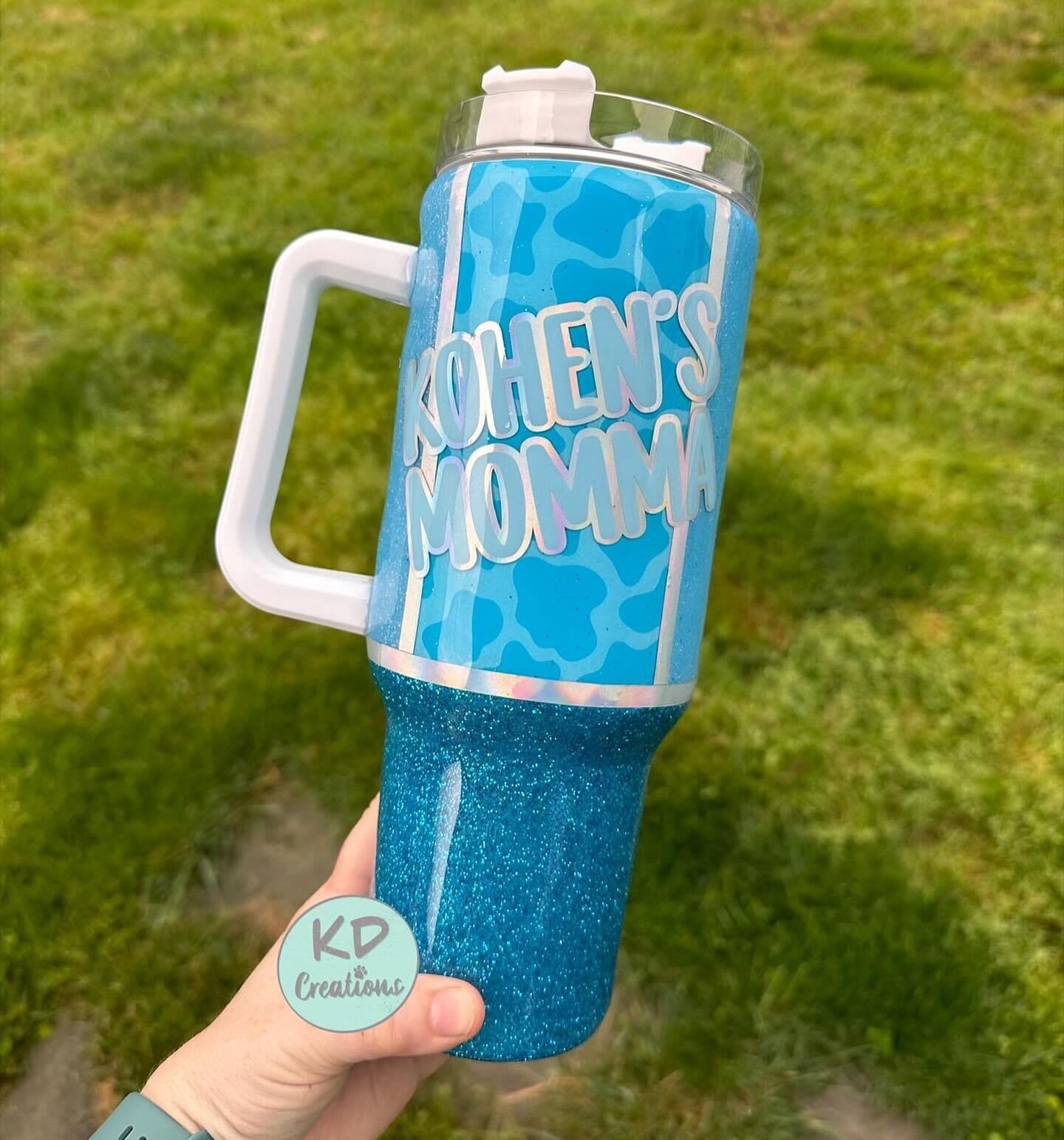 Sunshine & Saltwater Sips Custom 40 oz Clear Tumbler main image 1