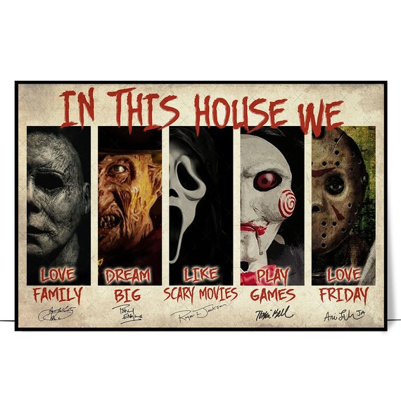 In This House Horror Movie Poster Halloween Poster We Love Etsy UK