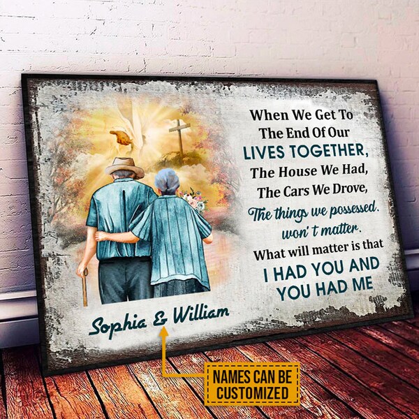 Personalized Family Old Couple When We Get Poster Etsy