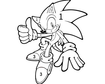 Download Sonic Coloring Page Etsy
