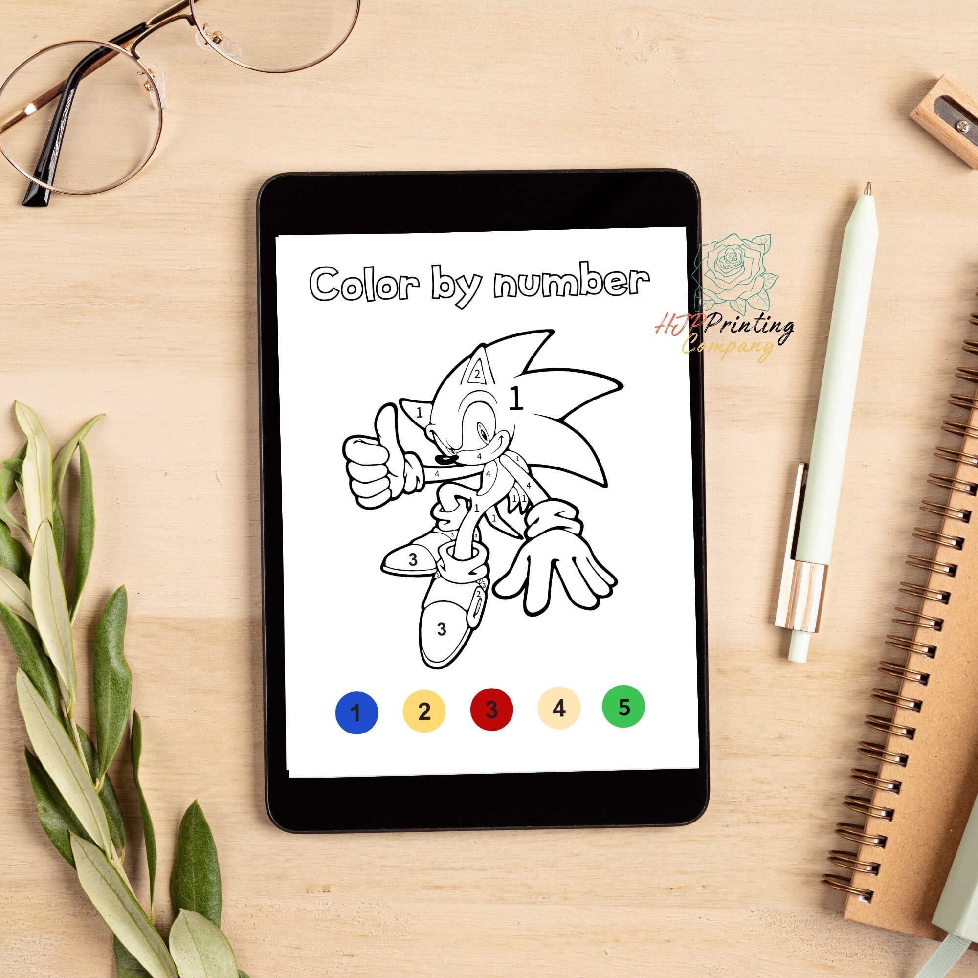 Sonic, Color by Number, Color and Number, Color by Number Coloring