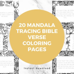 Bible Coloring Book for Kids, Sunday School Activity, Bible Verse Tracing Pages, Fun Christian Activities