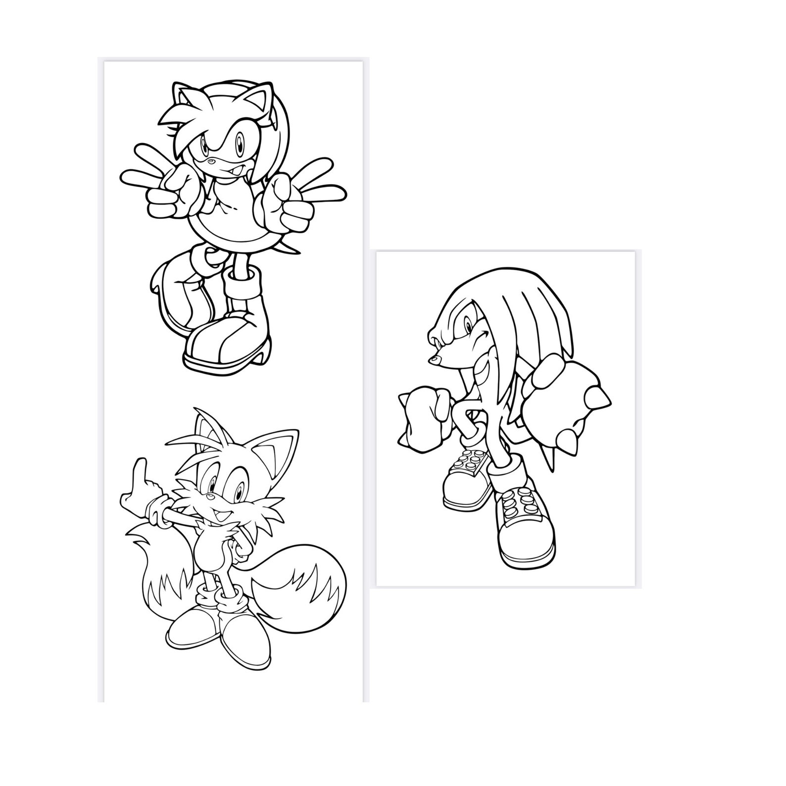 Sonic Coloring Book And Sonic Color By Number Pdf Pages Etsy UK