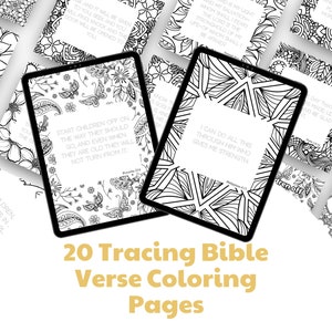 Bible Coloring Book for Kids, Sunday School Activity, Bible Verse Tracing Pages, Fun Christian Activities