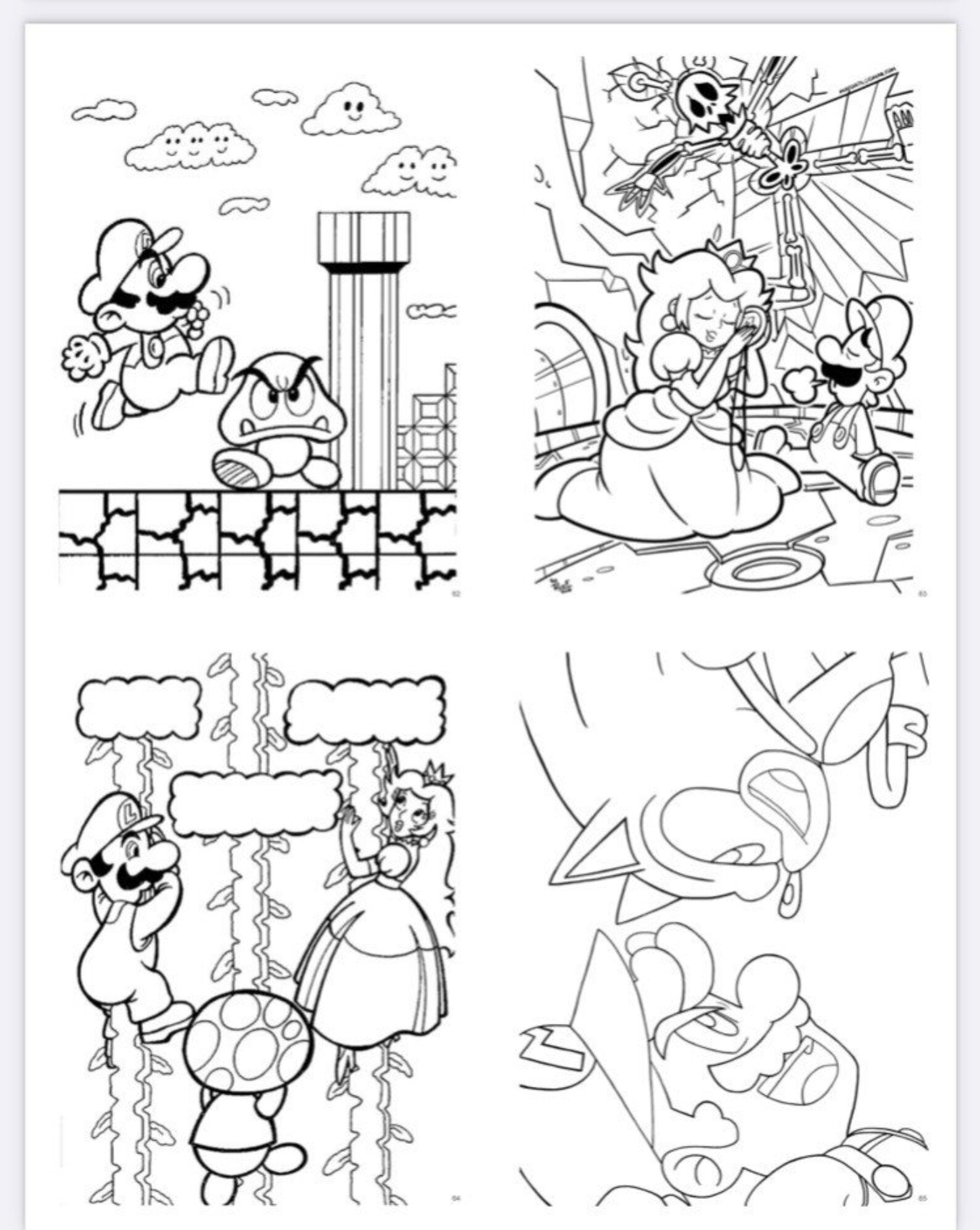 65 Super Mario Coloring Book for kids toddlers and teens Etsy Nederland