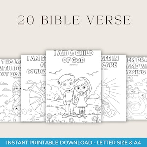 Bible Verse Coloring Pages, Kids bible coloring, Sunday school, Christian, Religious Coloring Book
