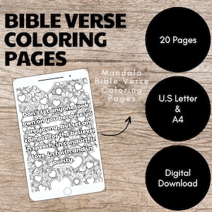 Bible Verse Coloring Book for Kids, Sunday School Activities Pages, Perfect for Bible Study & Learning