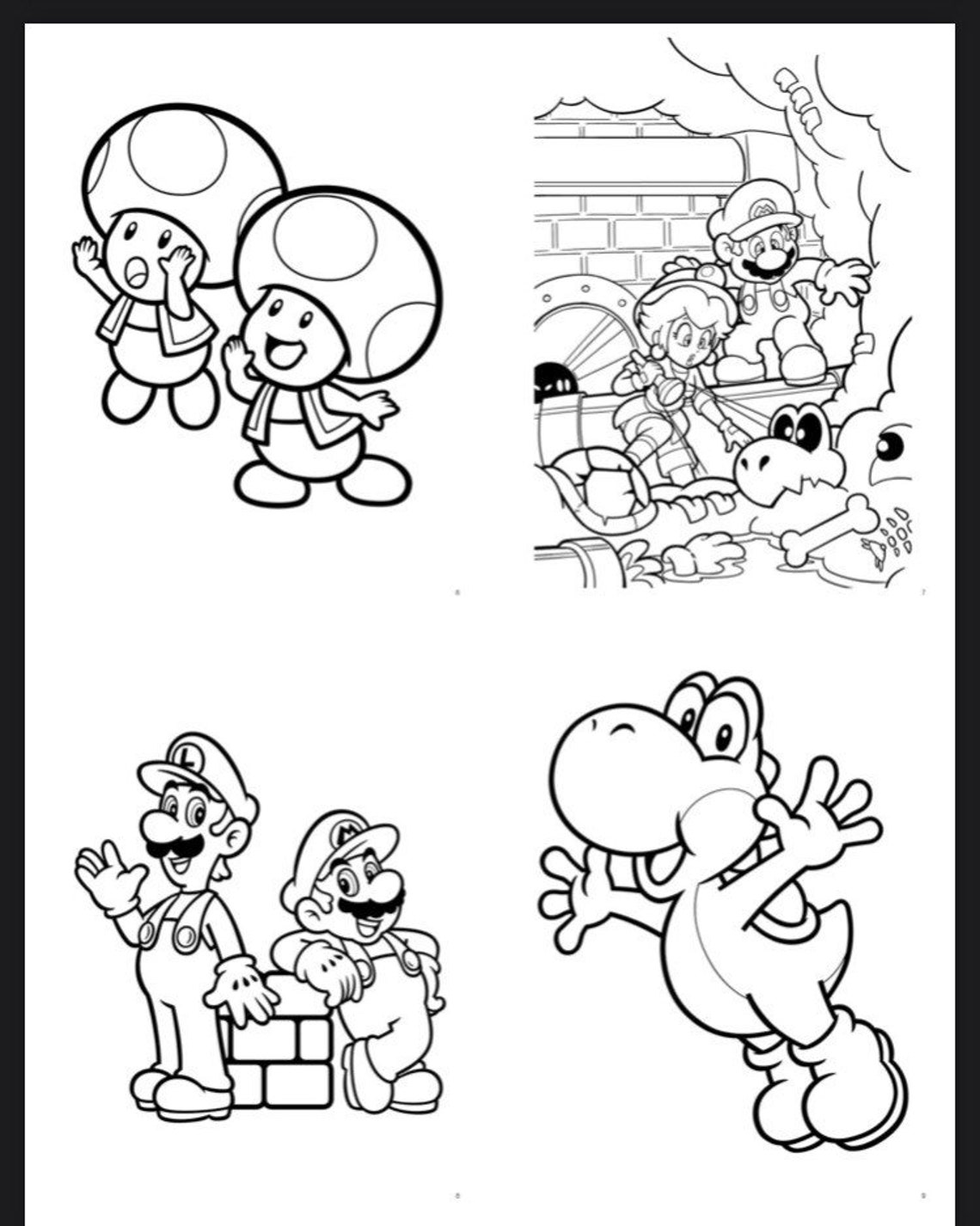 65 Super Mario Coloring Book for Kids, Toddlers and Teens - Etsy
