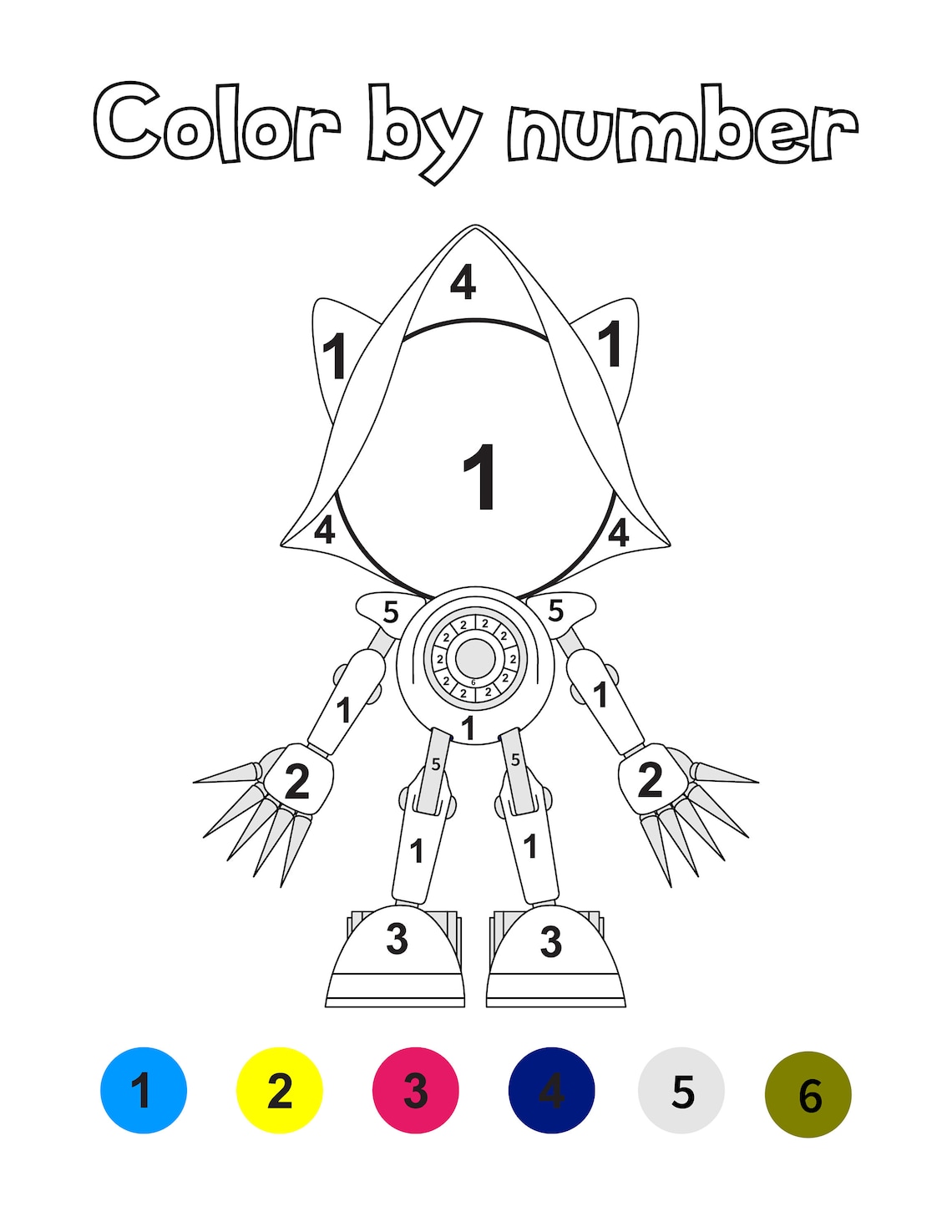 Sonic Hedgehog Color By Number