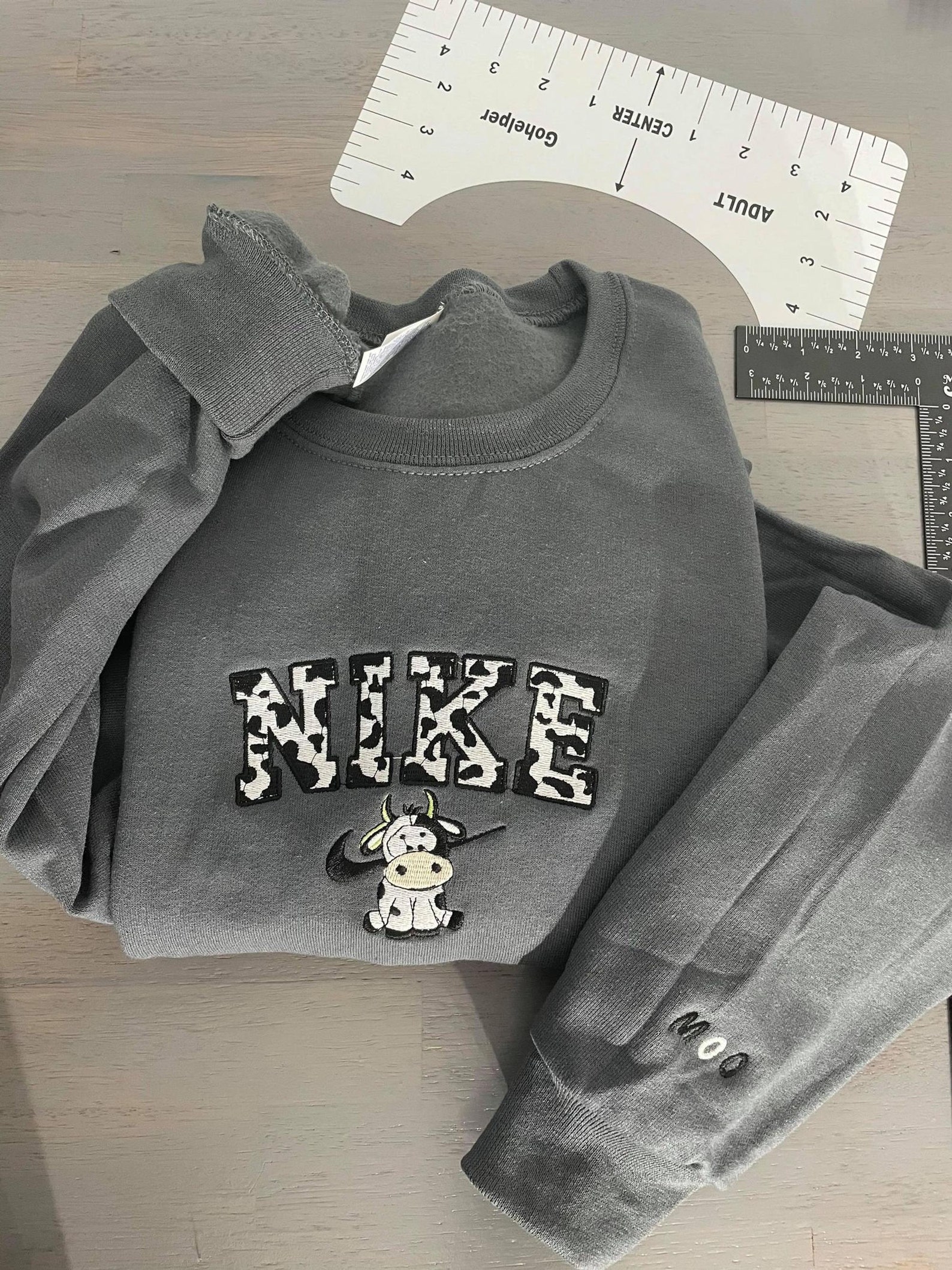 cow print crewneck