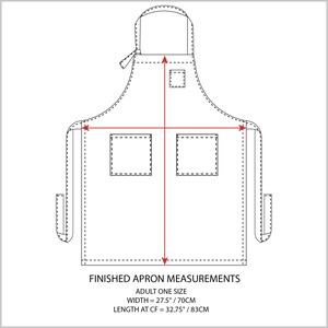 3-Pocket Kitchen Apron Unisex Apron Pattern PDF Sewing Patterns Digital Instant Download Classic Apron One Size Fits Most image 6