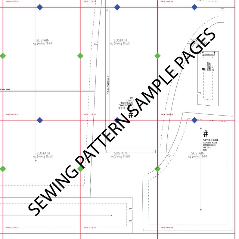 3-Pocket Kitchen Apron Unisex Apron Pattern PDF Sewing Patterns Digital Instant Download Classic Apron One Size Fits Most image 9