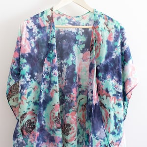 Kimono Coverup | PDF Sewing Pattern | Digital Instant Download | Print at Home | One Size | Women&#39;s Beach Cover Up Sewing Pattern