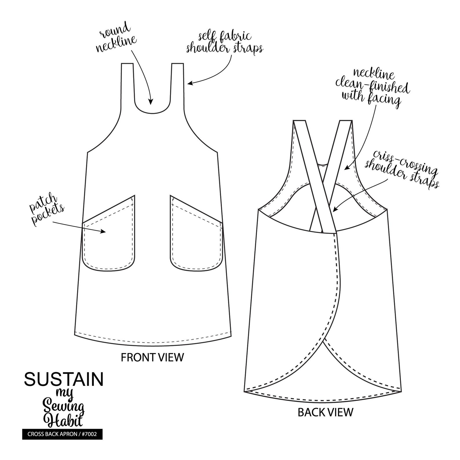 Free Printable Cross Back Apron Pattern Printable Templates