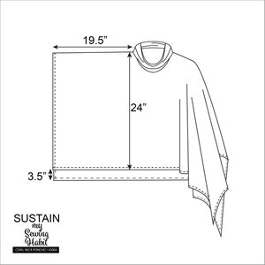 Cowl Neck Poncho | PDF Sewing Pattern | Easy to Wear | Comfort and Style | Instant Download | Print at Home | ONE SIZE image 8
