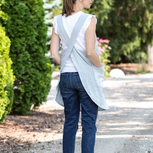 Cross Back Apron with Round Neck | PDF Sewing Pattern | Womens Pinafore | Instant Download | Print at Home | Regular Size