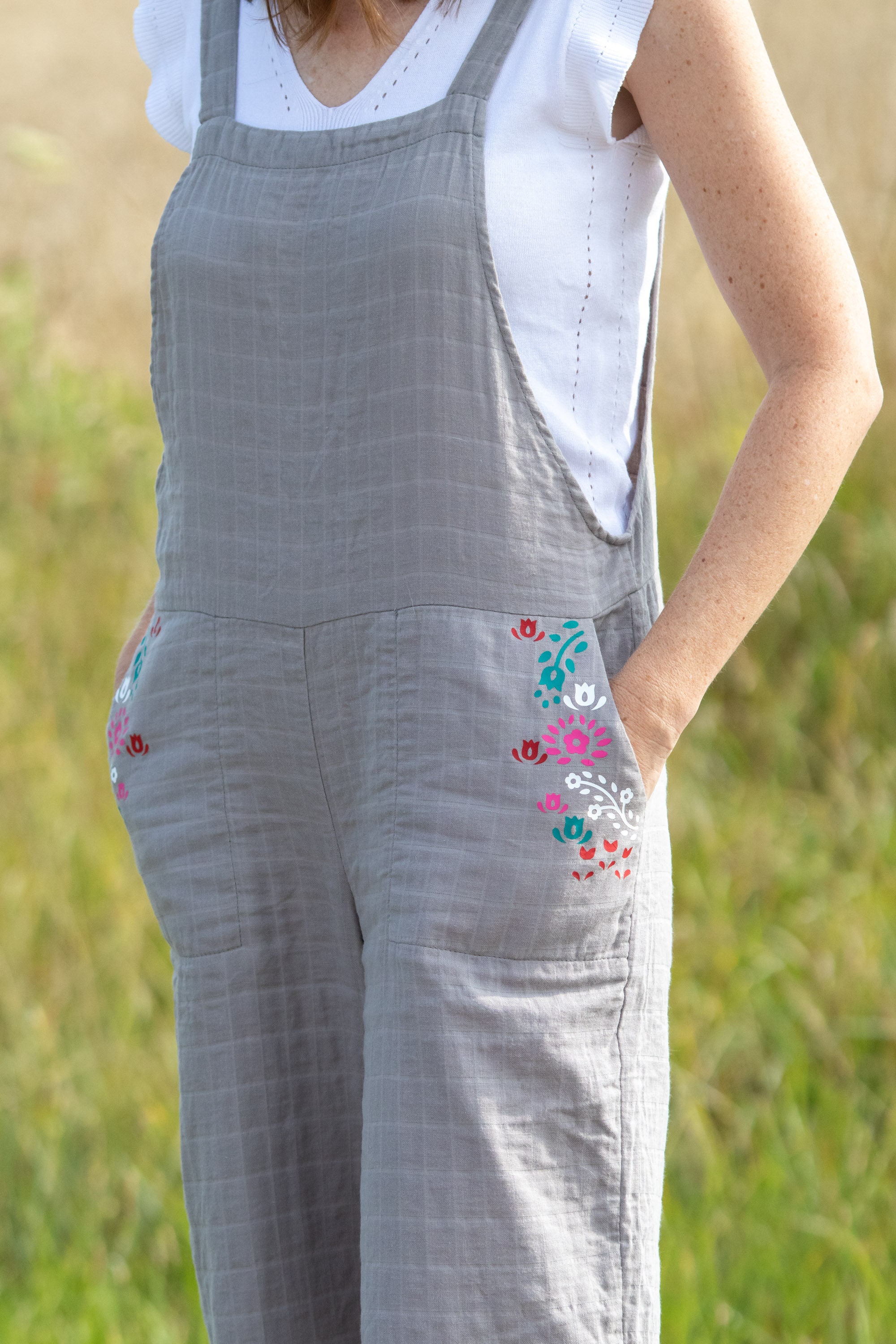Pattern For Overalls Womens Casual Overalls PDF Sewing Pattern 3/4 Length Pant | Etsy
