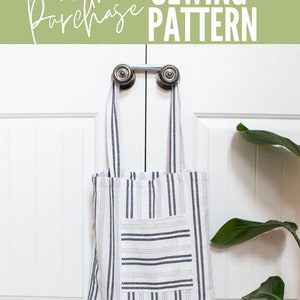 Cross-Back Utility Apron Sewing Pattern | Japanese Pinafore Style, Easy PDF Download image 11