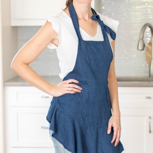 Women&#39;s Ruffled Apron | PDF Sewing Pattern | Digital Instant Download | Print at Home | Regular Size (also avail in plus size)