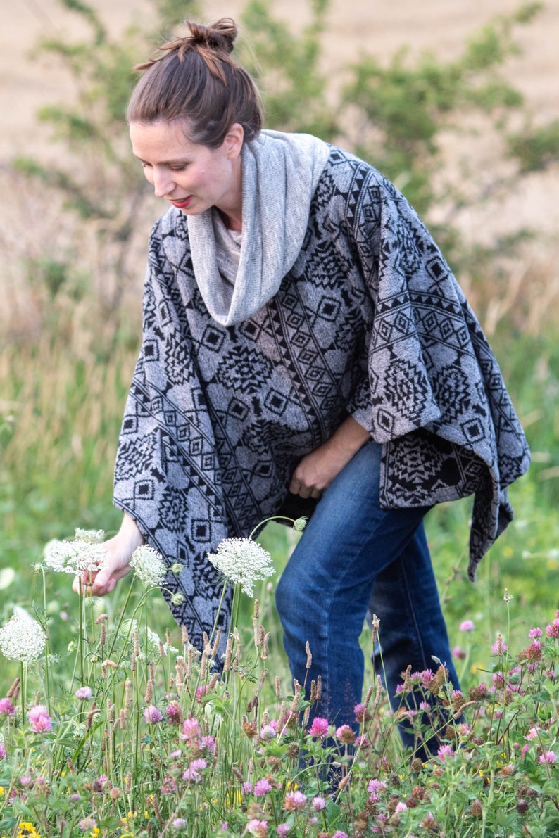 Cowl Neck Poncho | PDF Sewing Pattern | Easy to Wear | Comfort and Style | Instant Download | Print at Home | ONE SIZE image 6