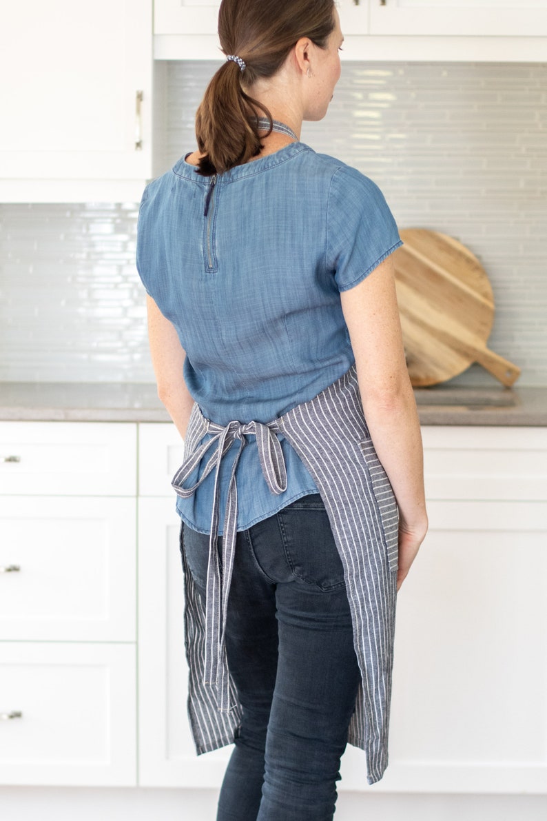 3-Pocket Kitchen Apron Unisex Apron Pattern PDF Sewing Patterns Digital Instant Download Classic Apron One Size Fits Most image 4