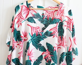 Swim Coverup with Deep V-Neck | PDF Sewing Pattern | Digital Instant Download | Print at Home | S/M and L/XL Sizes | Womens Beach Cover Up