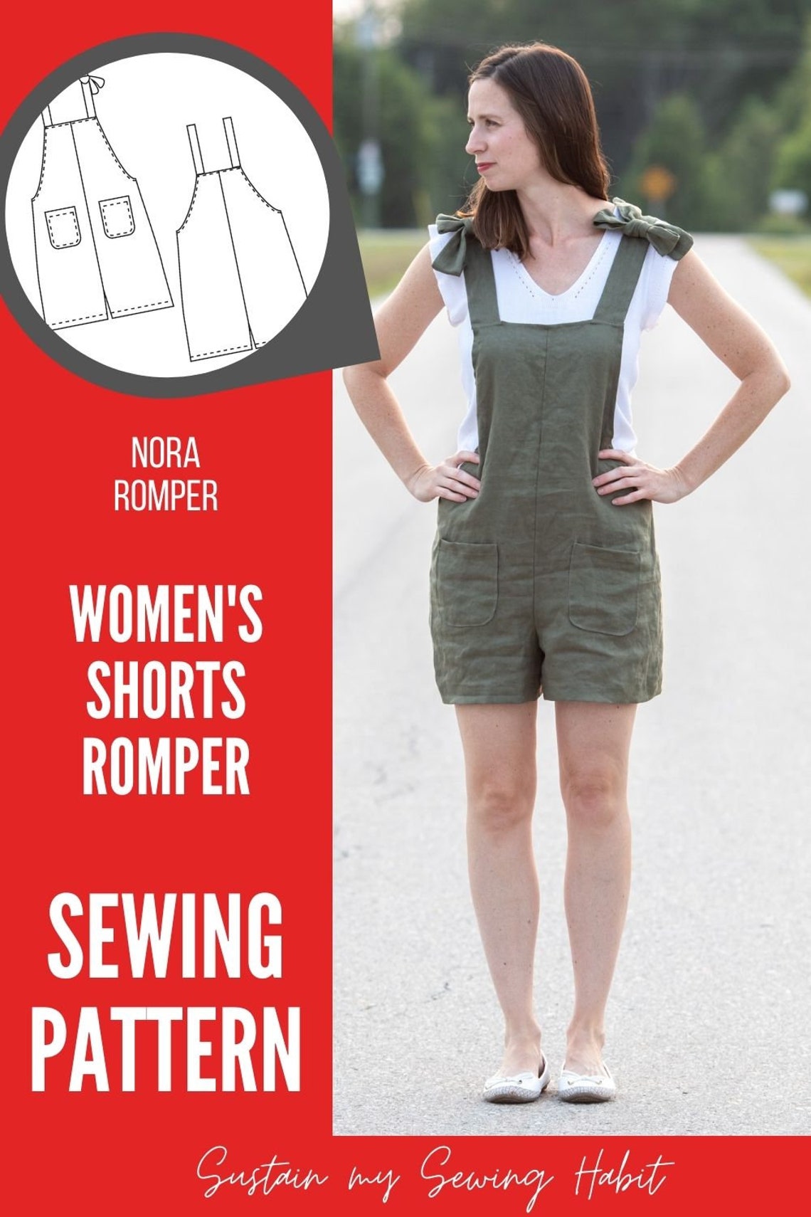 Women's Shorts Romper / PDF Sewing Pattern / Digital Etsy