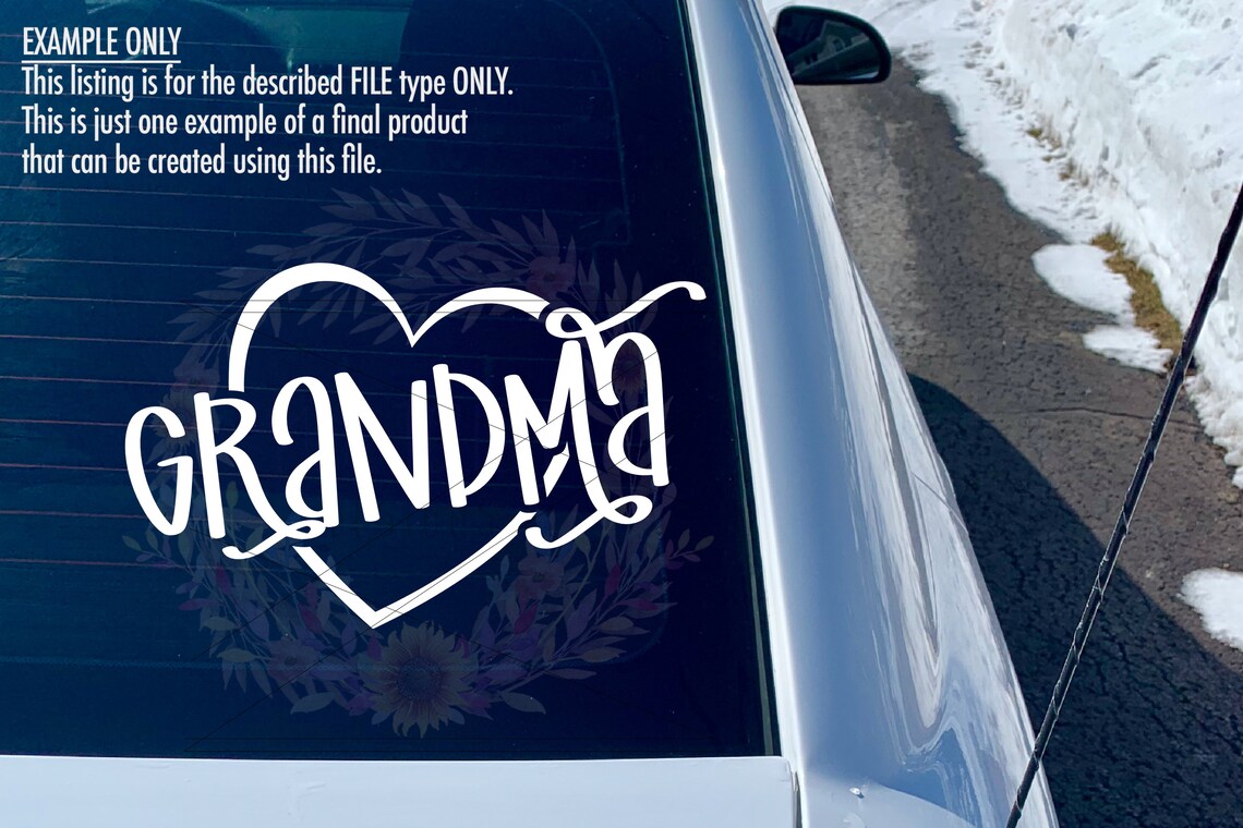 Grandma Heart SVG Cut File eps dxf png Instant Digital  Etsy