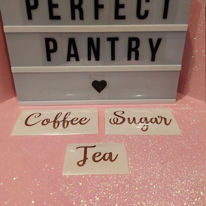 Tea and coffee labels, tea and coffee stickers, tea coffee Sugar labels, TCS labels, TCS stickers, kitchen labels, kitchen stickers