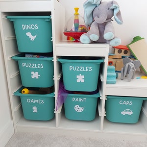 Trofast Spielzeug Organisation Etiketten Aufkleber, kallax Spielzeugkiste Etiketten, Spielzeug Bild Etiketten, Kinderzimmer Aufkleber, Spielzeug Bin Etiketten, Ikea Etiketten,