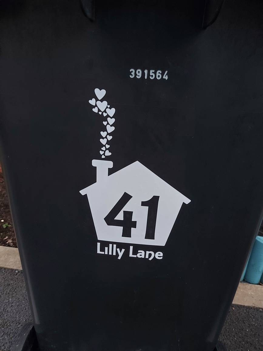 Custom Wheelie Bin Sticker, Wheelie Bin Sticker, Wheelie Bin Label