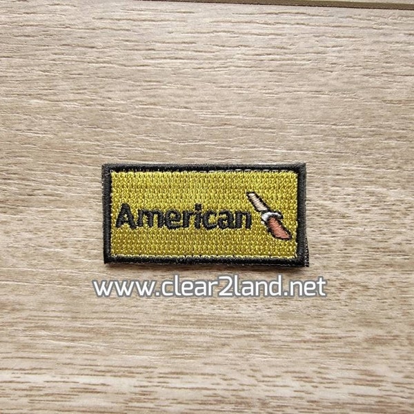 American Airlines Flight Suit Pencil Tab (2 inch by 1 inch with velcro back)