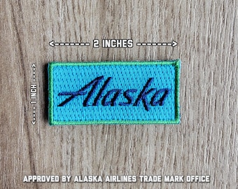 Rare Alaska Airlines Flight Suit Pencil Tab (2 inch by 1 inch with velcro back)
