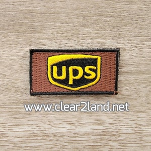 UPS Flight Suit Pencil Tab Patch   (2 inch by 1 inch with velcro back)