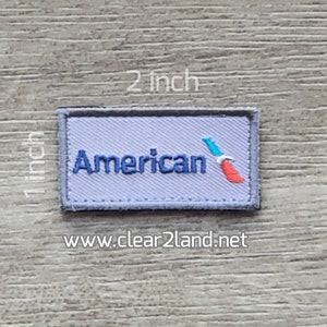 Patch Brodé FSS American Airlines Logo - Garde De Pilotes Blanc - Crochet Et Boucle (neuf)