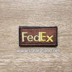 Fedex Flight Suit Pencil Tab Patch   (2 inch by 1 inch with velcro back)