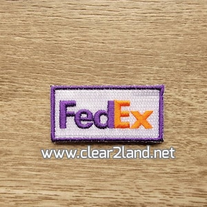Fedex Flight Suit Pencil Tab Patch   (2 inch by 1 inch with velcro back)