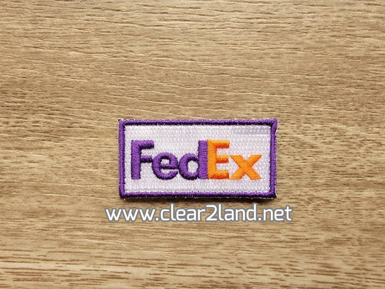Fedex Flight Suit Pencil Tab Patch (2 inch by 1 inch with velcro back) image 1