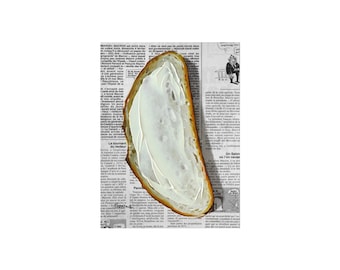 Butterbrot 3d Gemälde auf Zeitung, Brot Originalkunst, Brot Malerei, Essen Malerei, Zeitungskunst, Brot Wandkunst, Brot Geschenk, Brot Kunst