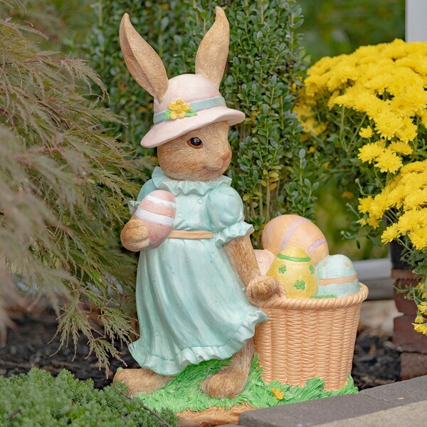 Rabbit Garden Statue Etsy