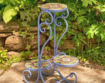 Three Tier Mosaic Plant Stand- "New Orleans"