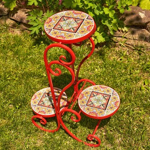 Three Tier Mosaic Plant Stands- "Tokyo"