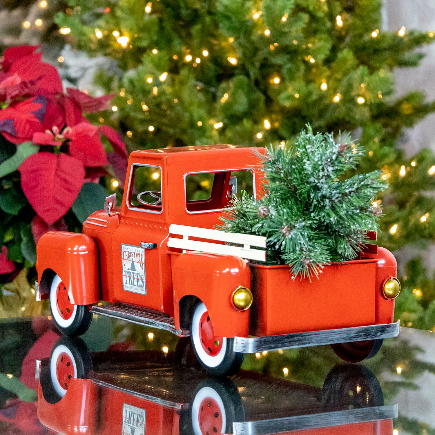18 Inch Red Metal Truck Decoration - Etsy