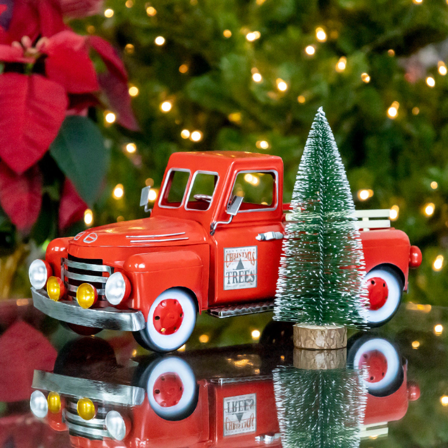 12 Inch Red Metal Truck Decoration - Etsy