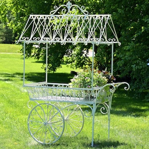 Large Iron Flower Cart