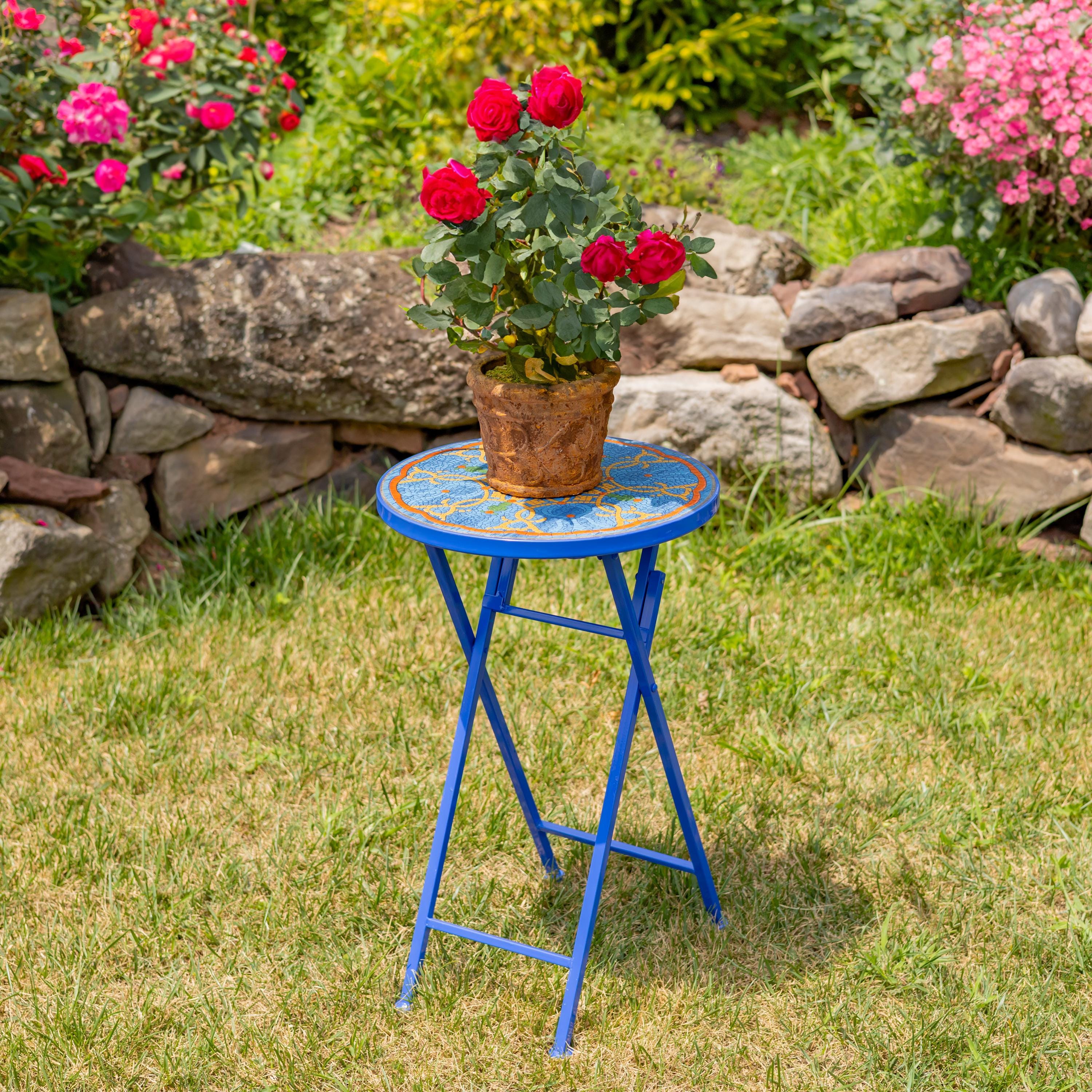 Mosaic Bistro Set - Teal & Gold 