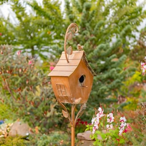 Antique Copper Finish Saran Birdhouse &quot;Sheila&quot;