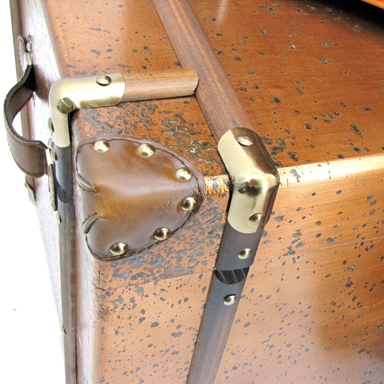 Set of 3 Copper Finish Antique Style Trunk Decor Etsy