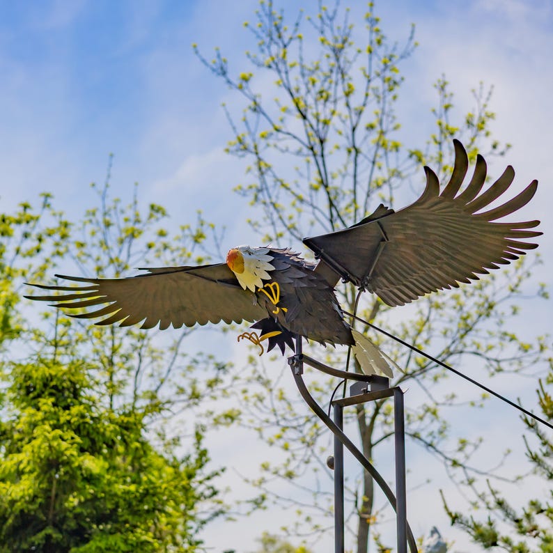 ZaerLtd Scout Bald Eagle Rocking Stake - Thumbnail 2